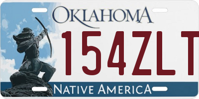 OK license plate 154ZLT