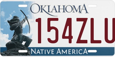 OK license plate 154ZLU