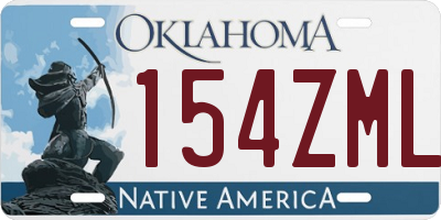 OK license plate 154ZML