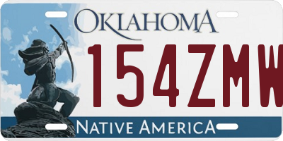 OK license plate 154ZMW