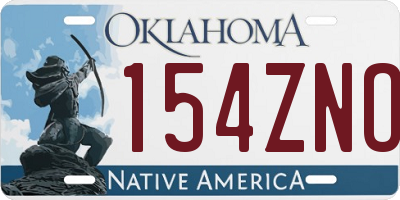 OK license plate 154ZNO