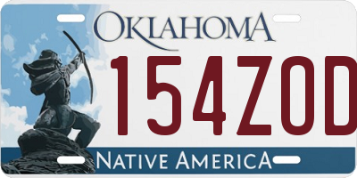 OK license plate 154ZOD