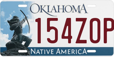 OK license plate 154ZOP