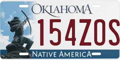 OK license plate 154ZOS