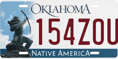 OK license plate 154ZOU