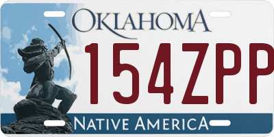 OK license plate 154ZPP