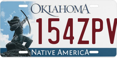 OK license plate 154ZPV