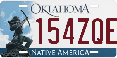 OK license plate 154ZQE