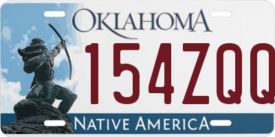 OK license plate 154ZQQ