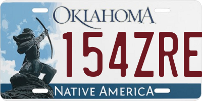 OK license plate 154ZRE