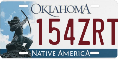 OK license plate 154ZRT