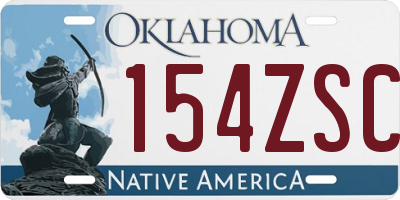 OK license plate 154ZSC