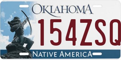 OK license plate 154ZSQ