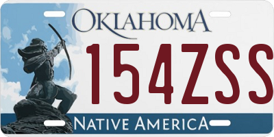 OK license plate 154ZSS
