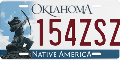 OK license plate 154ZSZ