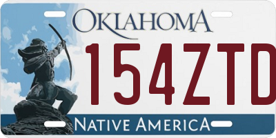 OK license plate 154ZTD