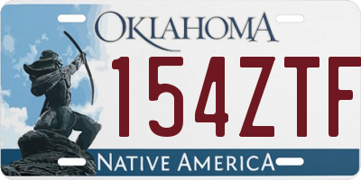 OK license plate 154ZTF