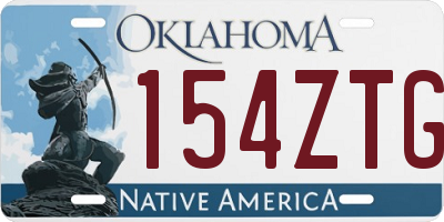 OK license plate 154ZTG