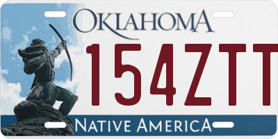 OK license plate 154ZTT