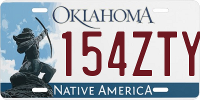 OK license plate 154ZTY