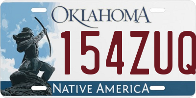 OK license plate 154ZUQ