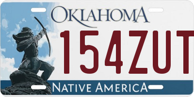 OK license plate 154ZUT