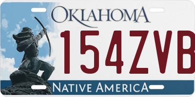 OK license plate 154ZVB