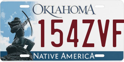 OK license plate 154ZVF