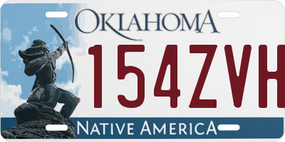 OK license plate 154ZVH