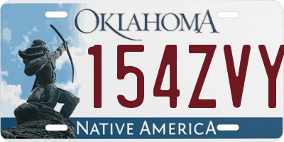 OK license plate 154ZVY