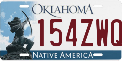 OK license plate 154ZWQ