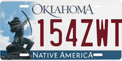 OK license plate 154ZWT