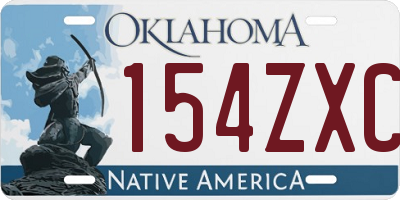 OK license plate 154ZXC