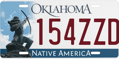 OK license plate 154ZZD