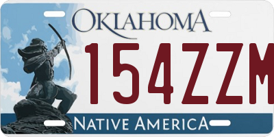 OK license plate 154ZZM
