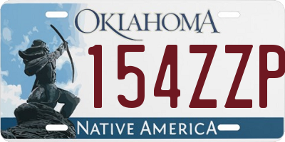 OK license plate 154ZZP