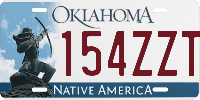 OK license plate 154ZZT