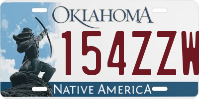 OK license plate 154ZZW