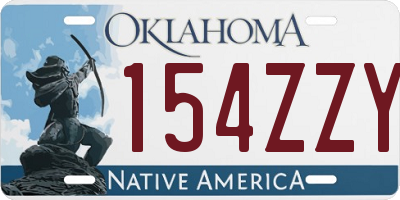 OK license plate 154ZZY