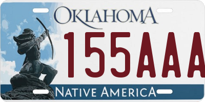 OK license plate 155AAA