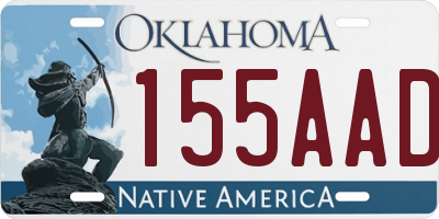 OK license plate 155AAD