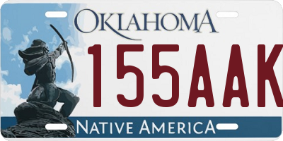 OK license plate 155AAK