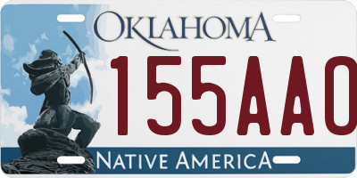 OK license plate 155AAO