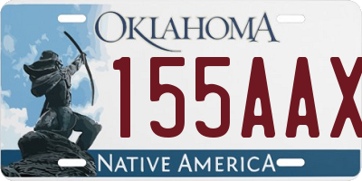 OK license plate 155AAX