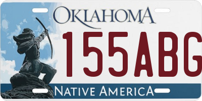 OK license plate 155ABG