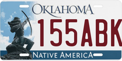 OK license plate 155ABK
