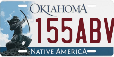 OK license plate 155ABV