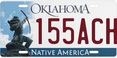 OK license plate 155ACH