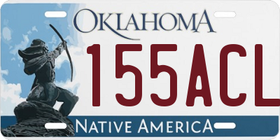OK license plate 155ACL