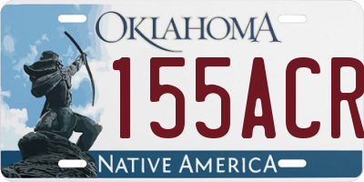 OK license plate 155ACR